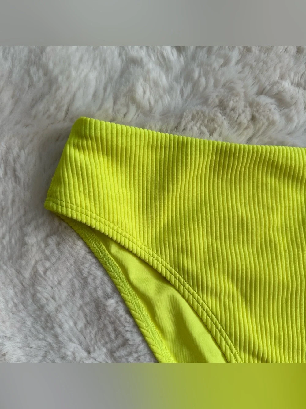 NWT Frankie's Bikinis Bright Neon Yellow High-Cut Jenna Bikini Bottoms